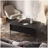 Table basse 1 porte 100 cm LENARA avec tasseaux Noir   BOBOCHIC TU