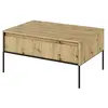 Bobochic table basse 1 porte 100 cm lenara avec tasseaux marron clair
