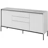 Buffet 2 portes 166 cm LENARA avec tasseaux et LED Blanc   BOBOCHIC TU