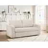 Bobochic canapé droit convertible déplimousse come tissu chiné beige