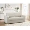 Bobochic canapé droit convertible déplimousse come tissu texturé beige