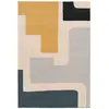 Tapis Bobochic Tapis poils ras monique motif abstrait 120x170 Jaune