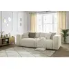 Bobochic canapé droit convertible coffre ezechiel tissu lisse beige