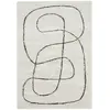 Bobochic tapis poils mi-longs laure motif abstrait blanc 120x170 LAURE