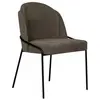 Bobochic lot de 2 chaises maya tissu texturé gris foncé MAYA