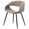 Bobochic lot de 2 chaises isabelle tissu texturé gris ISABELLE