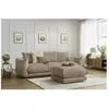 Bobochic canapé droit fixe 3 places ernest avec pouf taupe ERNEST