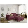 Bobochic - Canapé Droit Fixe 2 Places Ernest Avec Pouf Rouge