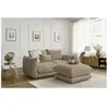 Bobochic canapé droit fixe 2 places ernest avec pouf taupe ERNEST