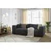 Canapé droit convertible coffre EZECHIEL tissu lisse Bobochic