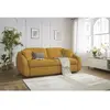 Canapé droit convertible CEZANNE ouverture express tissu lisse jaune 1...