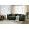 Bobochic canapé droit convertible coffre ezechiel tissu lisse vert
