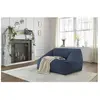 Bobochic pouf ultra moelleux lilibet velours côtelé bleu foncé LILIBET