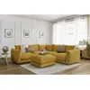 Canapé d'angle réversible ERNEST avec pouf Jaune  Réversible BOBOCHIC TU