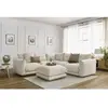 Canapé d'angle réversible ERNEST avec pouf Beige  Réversible BOBOCHIC TU