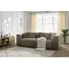 Bobochic canapé droit convertible coffre ezechiel tissu lisse taupe