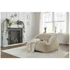 Pouf ultra moelleux LILIBET tissu imitation fourrure beige BOBOCHIC