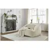 Pouf ultra moelleux LILIBET tissu imitation fourrure blanc   BOBOCHIC