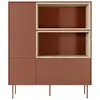 Bobochic - Buffet Buffet haut 2 portes 120 cm atlas avec niches Rouge
