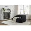 Bobochic pouf ultra moelleux lilibet tissu bouclette noir LILIBET