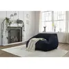 Pouf ultra moelleux LILIBET tissu bouclette Bleu foncé BOBOCHIC TU