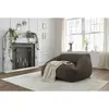 Bobochic pouf ultra moelleux lilibet tissu bouclette marron LILIBET