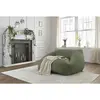 Bobochic pouf ultra moelleux lilibet tissu bouclette vert LILIBET