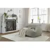 Bobochic pouf ultra moelleux lilibet tissu bouclette gris clair LILIBET