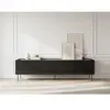Bobochic - Meuble tv Meuble tv 4 portes 220 cm atlas Noir