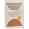 Bobochic tapis poils ras martine motif abstrait orange 160x230 MARTINE