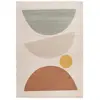 Bobochic tapis poils ras martine motif abstrait orange 200x290 MARTINE