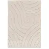 Bobochic tapis poils ras benoit motif abstrait beige 120x170 BENOIT