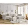 Bobochic canapé d'angle fixe zephyr avec pouf beige  angle droit ZEPHYR