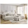 Canapé panoramique fixe ZEPHYR avec pouf beige   BOBOCHIC 5 places