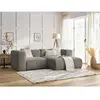 Bobochic canapé d'angle fixe compact zephyr taupe  angle droit ZEPHYR