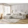 Canapé d'angle fixe Bobochic Canapé d'angle fixe zephyr Angle gauche Beige