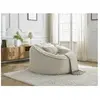 Bobochic pouf ultra moelleux socrate gros côtelé doux beige SOCRATE