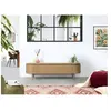 Meuble TV 4 portes 180 cm SORMIOU placage chêne massif Bobochic