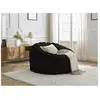 Fauteuil & pouf Bobochic Pouf ultra moelleux socrate gros côtelé doux Noir