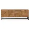 Meuble TV 4 portes 160 cm NAOMIE bois massif d'acacia BOBOCHIC