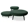 Bobochic lot de 3 tables basses gigognes eden tissu velours côtelé vert