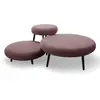 Bobochic lot de 3 tables basses gigognes eden tissu lisse rose