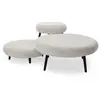 Pouf Bobochic Lot de 3 poufs eden tissu velours côtelé Beige