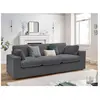 Bobochic - Canapé droit fixe Canapé droit fixe compact belair Gris foncé