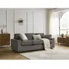 Bobochic canapé droit fixe compact belair velours côtelé taupe BELAIR