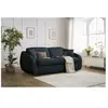 Canapé droit convertible CEZANNE ouverture express tissu bouclette ble...
