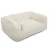 Panier pour chien SALTO tissu imitation fourrure Blanc   BOBOCHIC TU