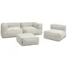 BOBOCHIC Canapé de jardin modulable GIULIA avec bâche de protection, 2...