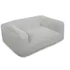 Panier pour chien SALTO tissu imitation fourrure Gris clair   BOBOCHIC TU