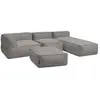 BOBOCHIC Canapé de jardin modulable GIULIA avec bâche de protection, 1...